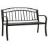 Banco de jardín con mesa acero negro 120