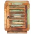 Mesita de noche de madera maciza reciclada 40x30x50
