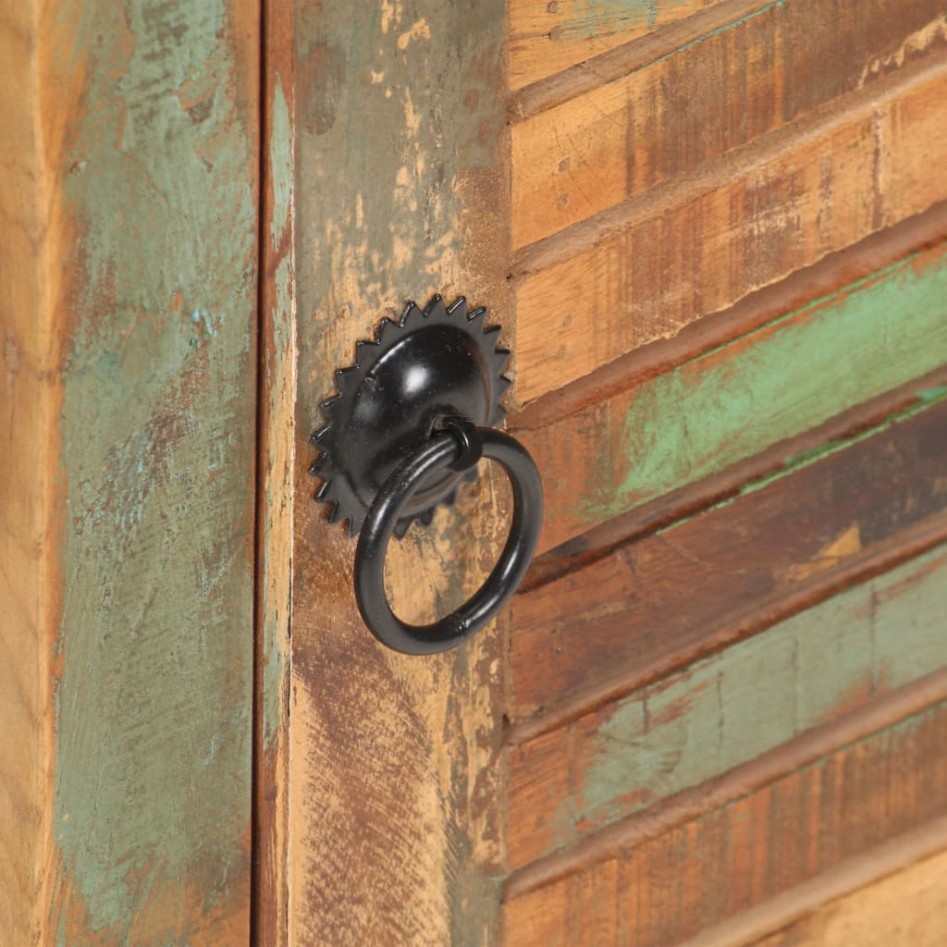 Mesita de noche de madera maciza reciclada 40x30x50