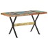 Mesa de comedor de madera maciza reciclada 140x70x76