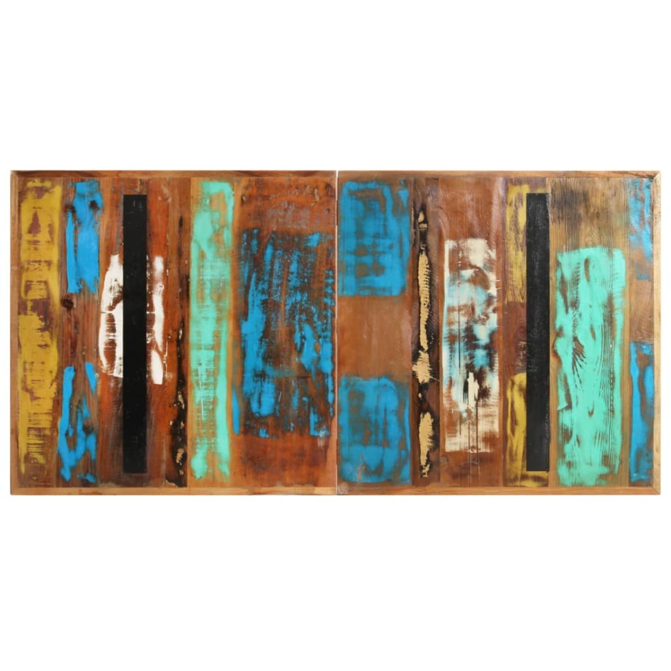 Mesa de comedor de madera maciza reciclada 140x70x76