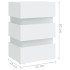 Mesita de noche luz LED madera de ingeniería blanco 45x35x67