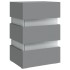 Mesita de noche luz LED madera de ingeniería gris 45x35x67