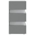 Mesita de noche luz LED madera de ingeniería gris 45x35x67