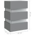 Mesita de noche luz LED madera de ingeniería gris 45x35x67