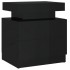 Mesita de noche madera de ingeniería negro brillo 45x35x52