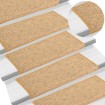 Alfombrilla autoadhesiva escalera 15 uds naranja 65x21x4 cm
