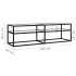 Mueble para TV vidrio templado transparente 140x40x40,5