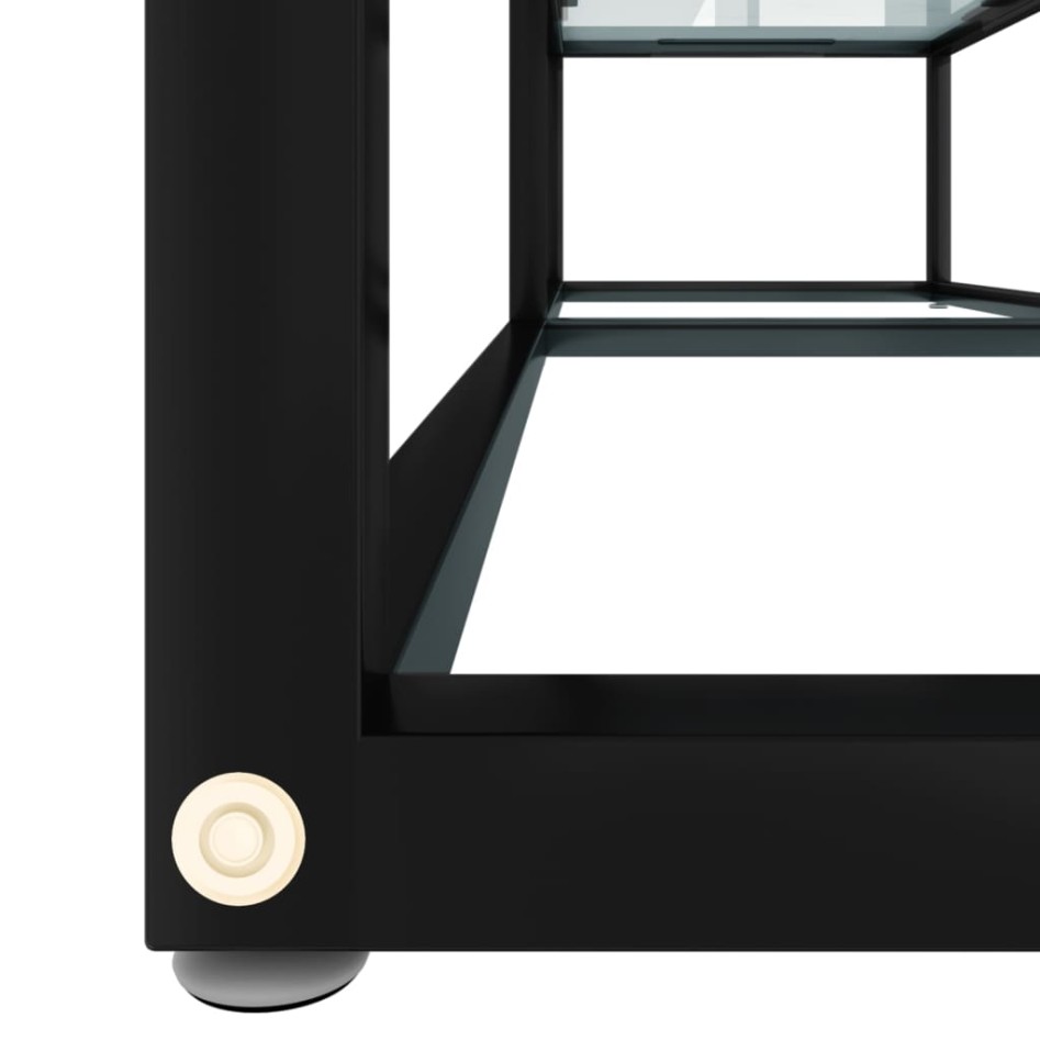 Mueble de TV vidrio templado color mármol blanco 140x40x40,5