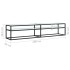 Mueble de TV vidrio templado color mármol blanco 200x40x40,5