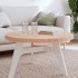 Tablero redondo de madera maciza de haya Ø80x4