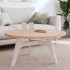 Tablero redondo de madera maciza de haya Ø90x2,5
