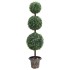 Planta de boj artificial forma de bola con maceta verde 118