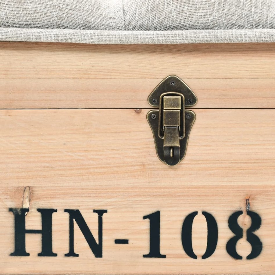 Banco de almacenaje madera maciza de abeto 110