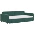 Sofá cama nido con cajones terciopelo verde oscuro 100x200