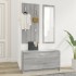 Set de mueble zapatero 3 en 1 madera contrachapada gris