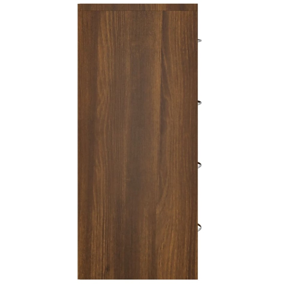 Aparador con 4 cajones roble marrón 60x30,5x71