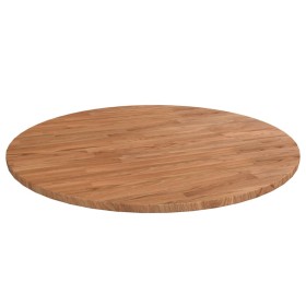 Tablero de mesa redonda madera de roble marrón claro Ø80x1,5