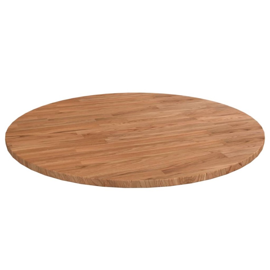 Tablero de mesa redonda madera de roble marrón claro Ø80x1,5