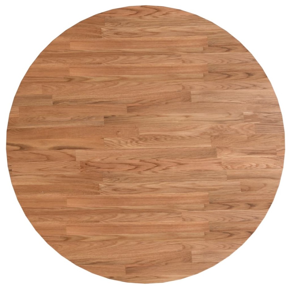 Tablero de mesa redonda madera de roble marrón claro Ø80x1,5