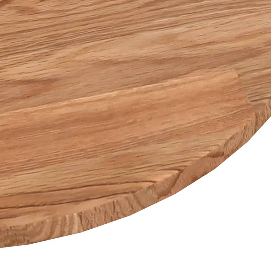 Tablero de mesa redonda madera de roble marrón claro Ø80x1,5