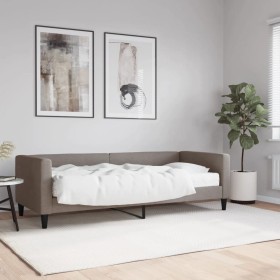 Sofá cama con colchón tela gris taupe 80x200