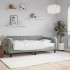 Sofá cama con colchón terciopelo gris claro 90x190