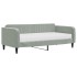 Sofá cama con colchón terciopelo gris claro 90x190