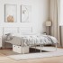 Estructura cama sin colchón con cabecero metal blanco