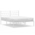 Estructura cama sin colchón con cabecero metal blanco