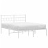 Estructura cama sin colchón con cabecero metal blanco