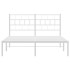 Estructura cama sin colchón con cabecero metal blanco