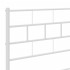 Estructura cama sin colchón con cabecero metal blanco