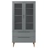 Mueble vitrina MOLDE madera maciza de pino gris 90x35x175