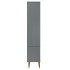 Mueble vitrina MOLDE madera maciza de pino gris 90x35x175