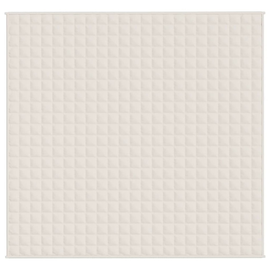 Manta con peso tela color crema claro 220x235 cm 15