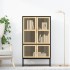 Aparador alto madera contrachapada negro 70x35x125