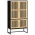 Aparador alto madera contrachapada negro 70x35x125