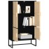 Aparador alto madera contrachapada negro 70x35x125