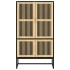Aparador alto madera contrachapada negro 70x35x125