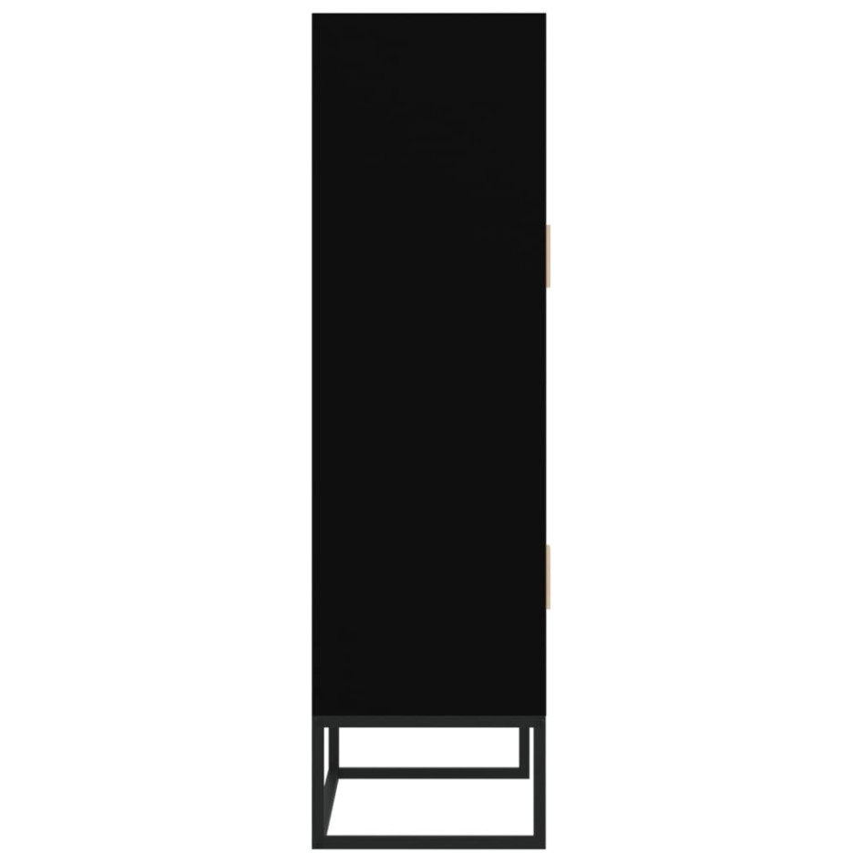 Aparador alto madera contrachapada negro 70x35x125