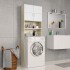Armario para lavadora blanco y roble Sonoma 64x25,5x190