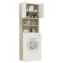 Armario para lavadora blanco y roble Sonoma 64x25,5x190