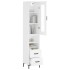 Aparador alto madera contrachapada blanco 34,5x34x180