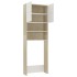 Armario para lavadora blanco y roble Sonoma 64x25,5x190