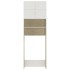 Armario para lavadora blanco y roble Sonoma 64x25,5x190