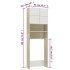 Armario para lavadora blanco y roble Sonoma 64x25,5x190
