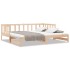 Sofá cama extraíble madera maciza de pino 2x(80x200)