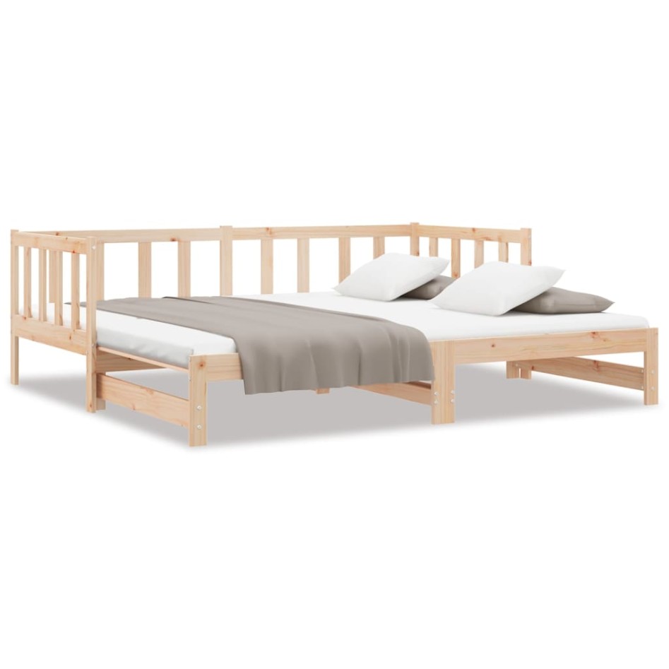 Sofá cama extraíble madera maciza de pino 2x(80x200)