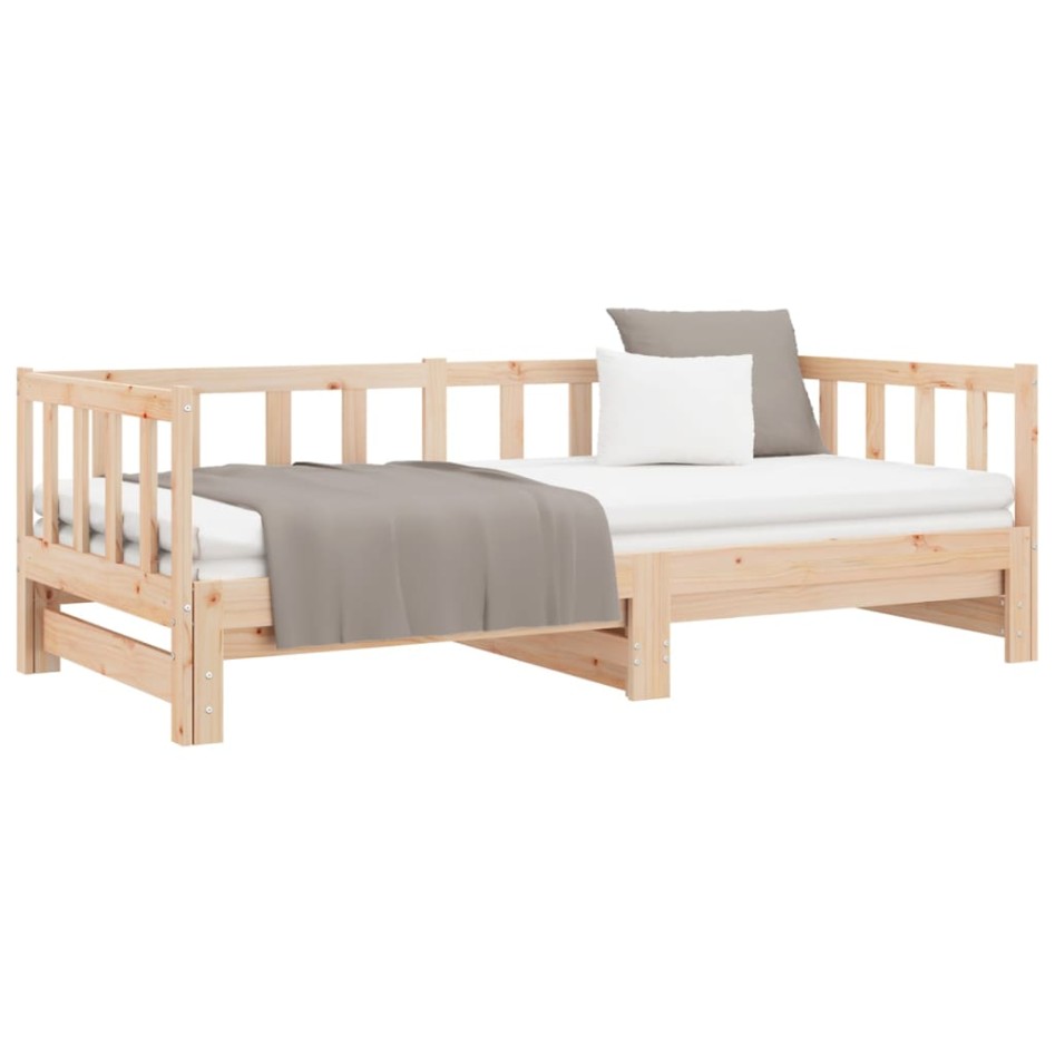 Sofá cama extraíble madera maciza de pino 2x(80x200)